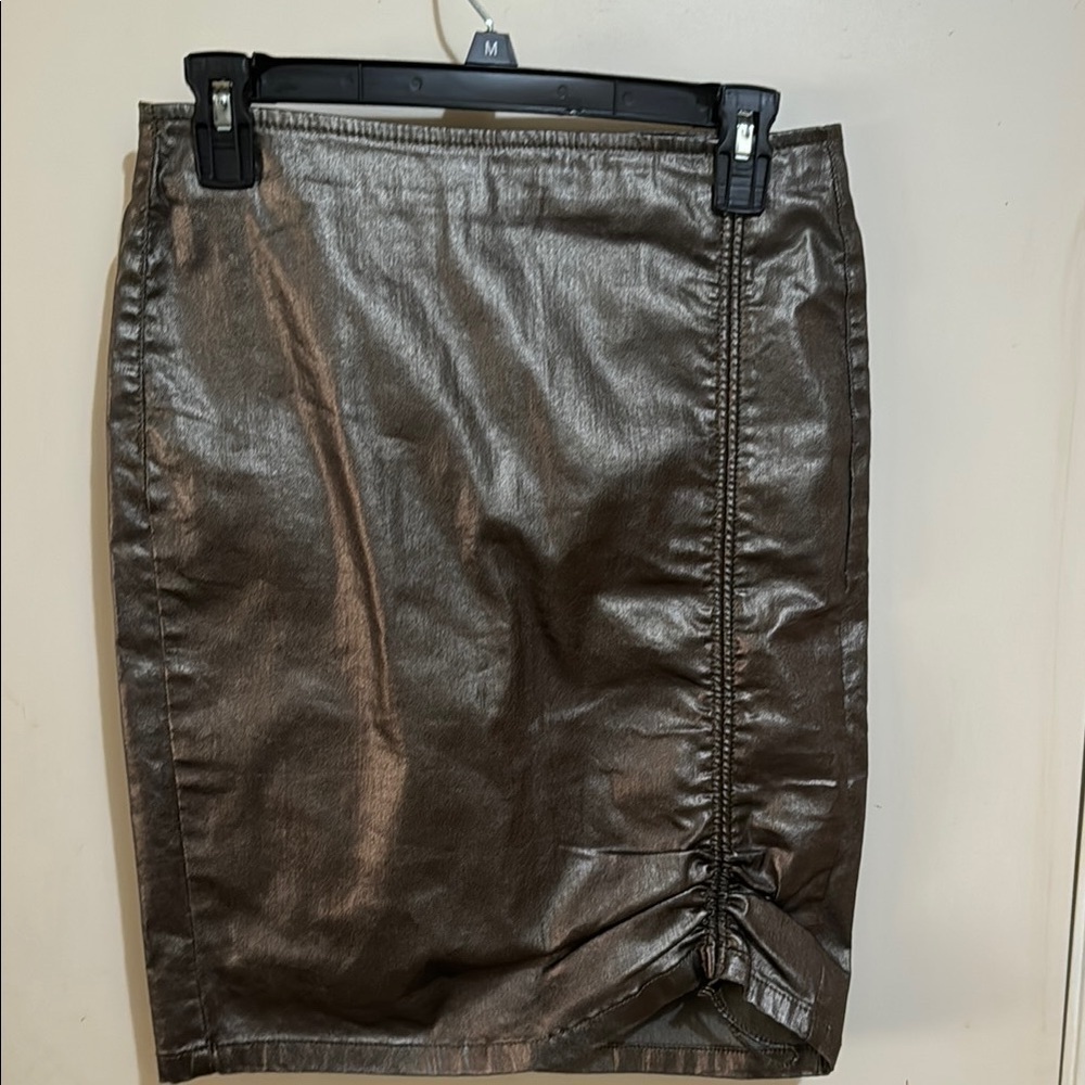 Zara Metallic Gray Sheen Skirt Size M